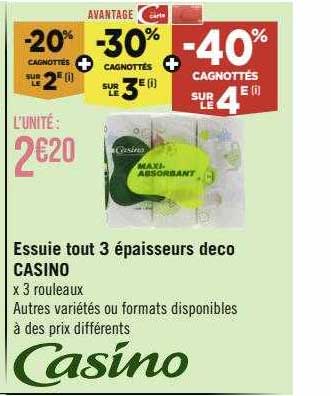 Essuie Tout 3 épaisseurs Déco Casino