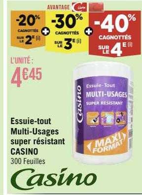 essuie-tout multi-usages super résistant casino