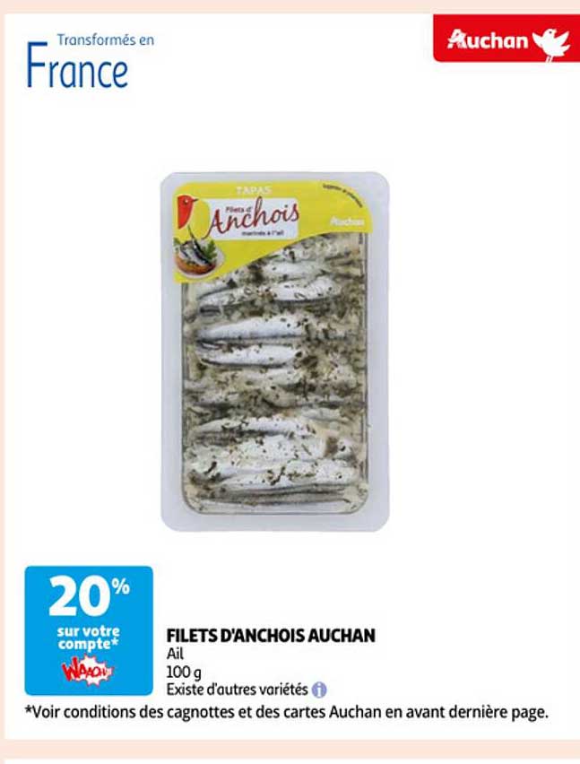 filets d'anchois auchan ail