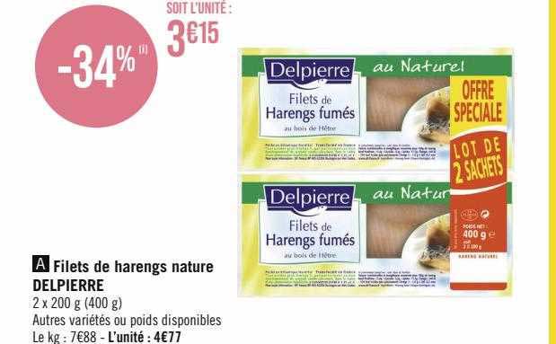 Filets De Harengs Nature Delpierre