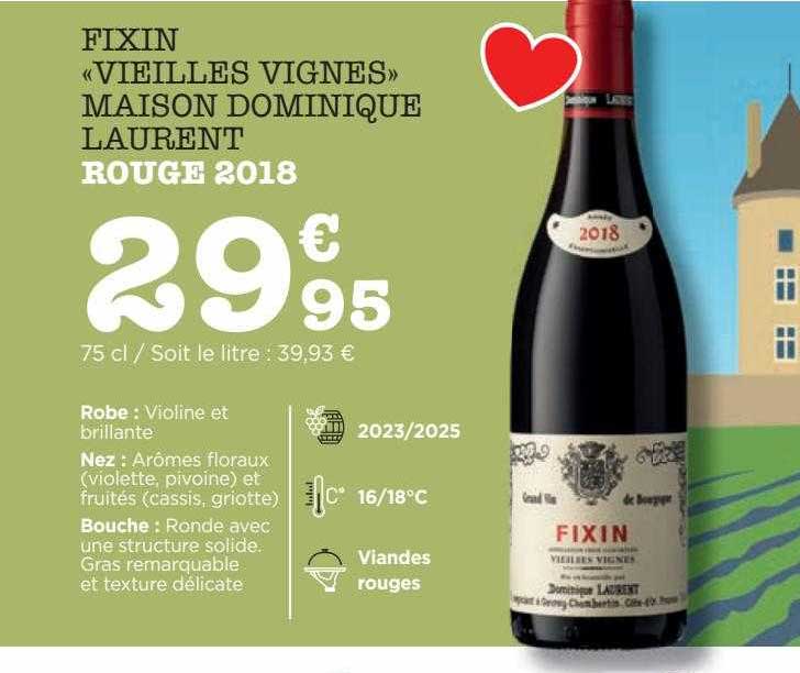 fixin «vieilles vignes» maison dominique laurent rouge 2018