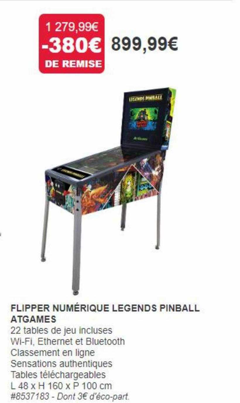 flipper numérique legends pinball atgames