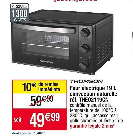 four électrique 19 l convection naturelle thomson réf. the02119cn