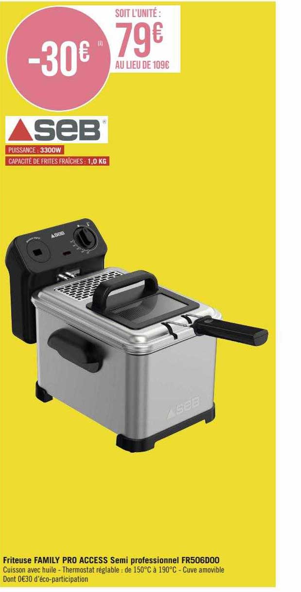 friteuse family pro access semi professionel fr506d00 seb