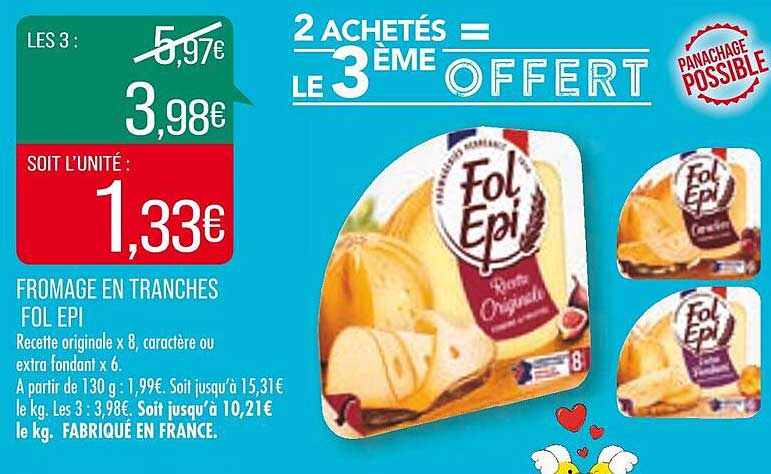 fromage en tranches fol épi