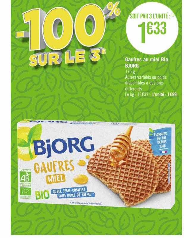Gaufres Au Miel Bio Bjorg