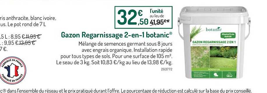 gazon regarnissage 2-en-1 botanic