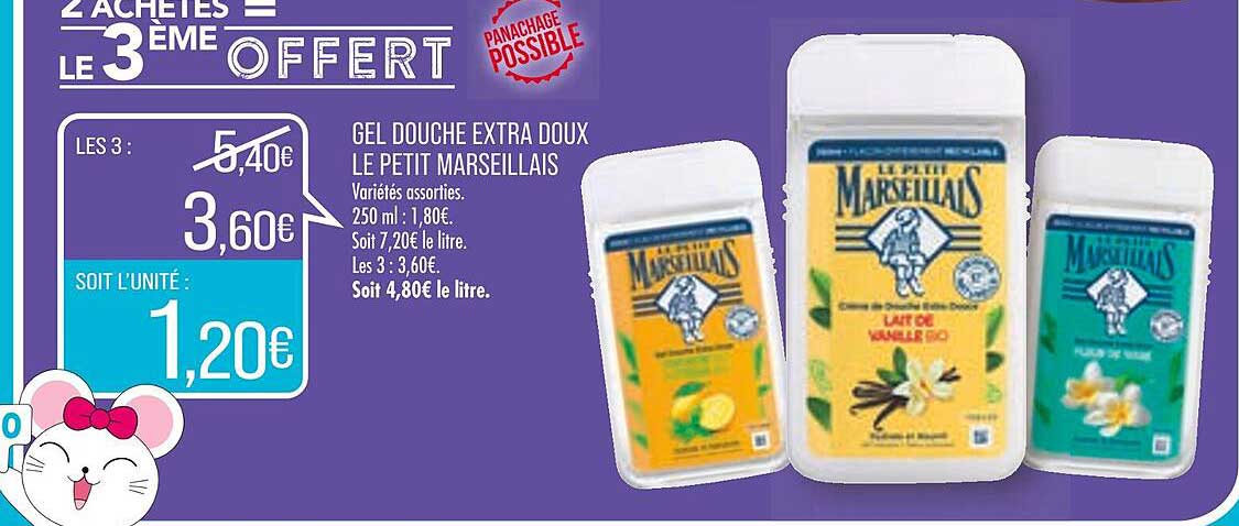 Gel Douche Extra Doux Le Petit Marseillais