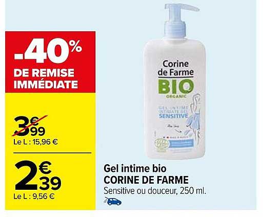 gel intime bio corine de farme