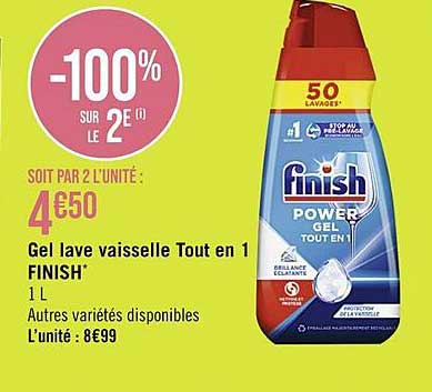 gel lave vaisselle tout en 1 finish