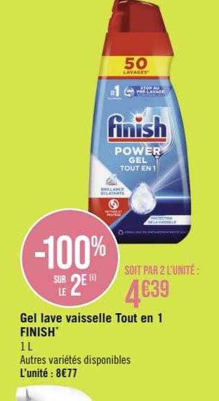 gel lave vaisselle tout en 1 finish