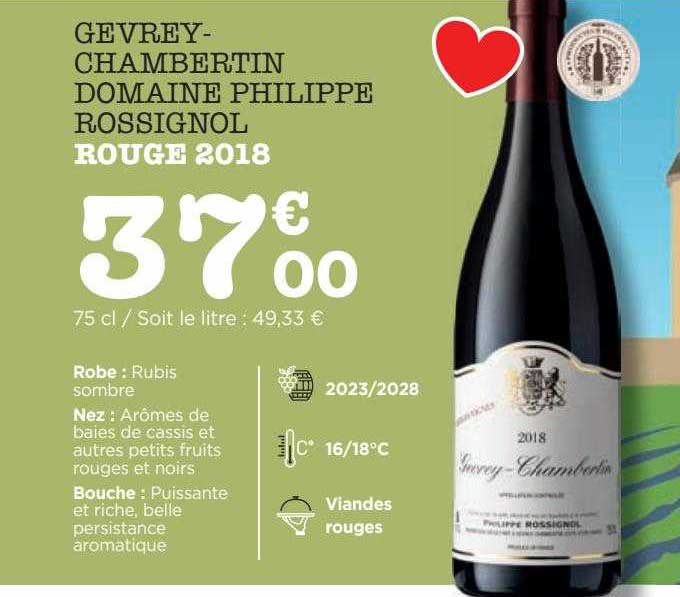 gevrey-chambertin domaine philippe rossignol rouge 2018