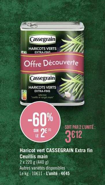 haricot vert cassegrain extra fin cueillis main