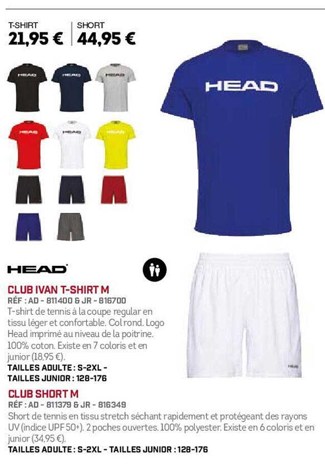 head club ivan t-shirt m, club short m
