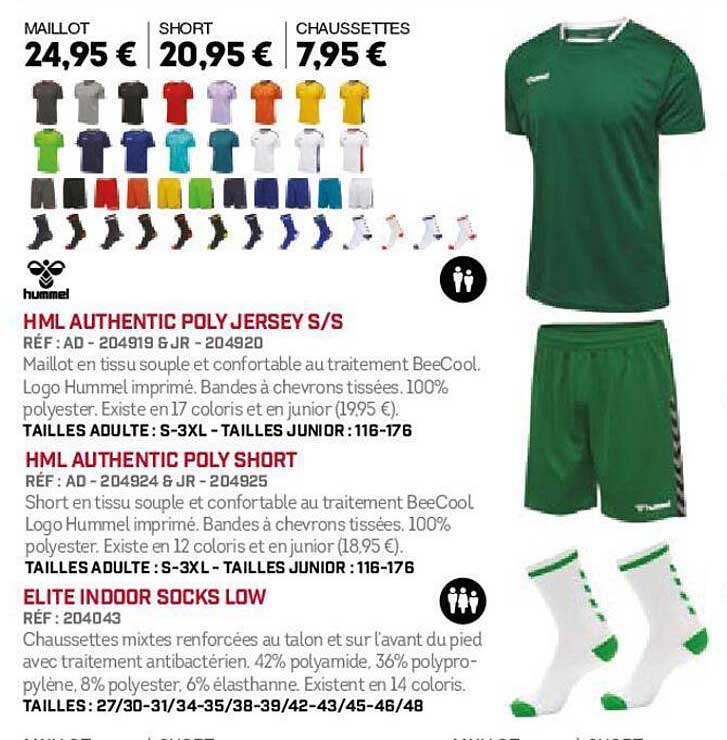 hml authentic poly jersey s/s, hml authentic poly short, elite indoor socks low