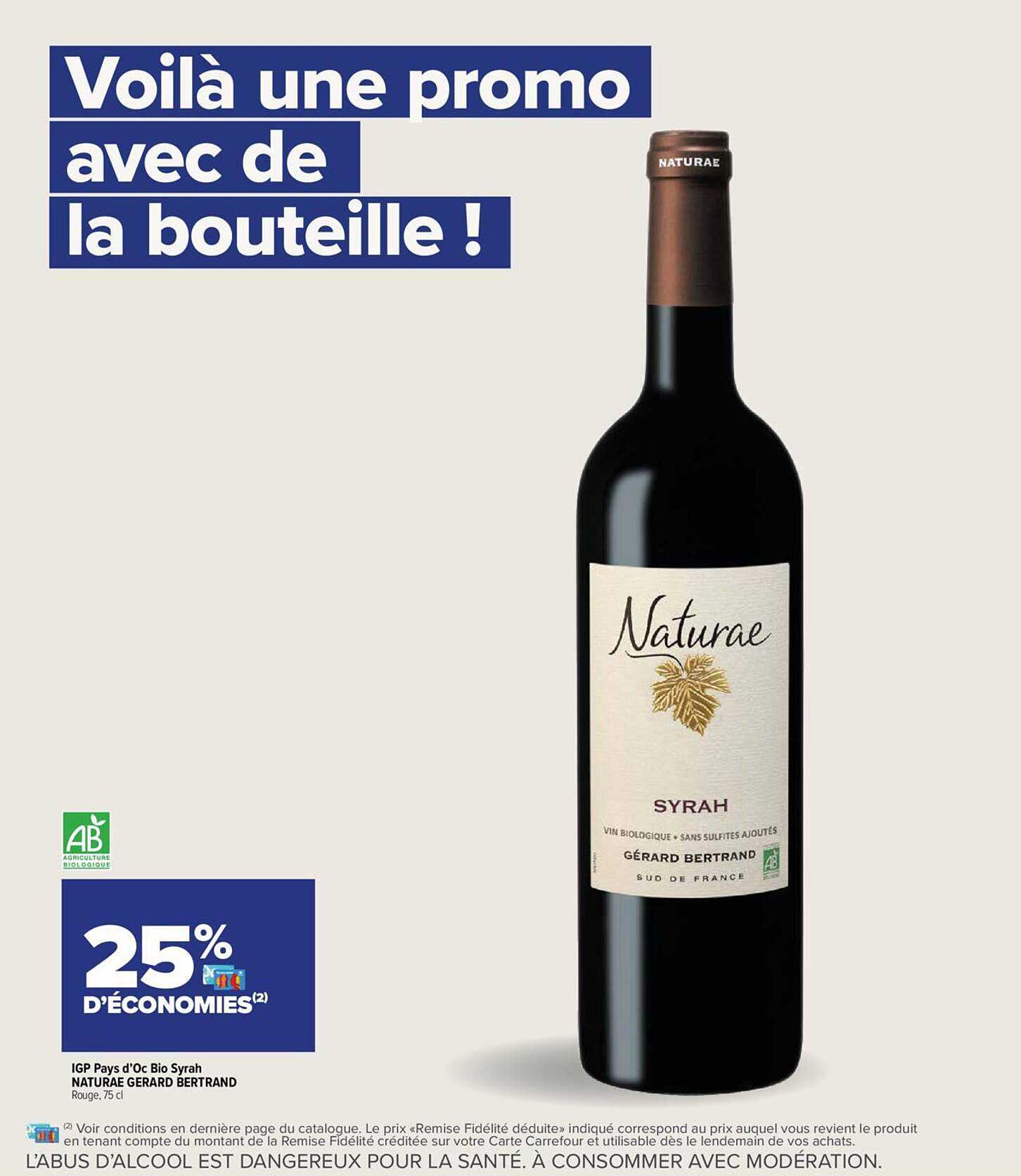 igp pays d'oc bio syrah naturaé gérard bertrand