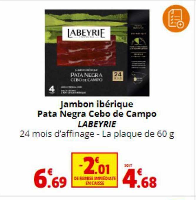 jambon ibérique pata negra cebo de campo labeyrie