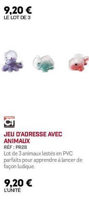 jeu d'adresse avec animaux