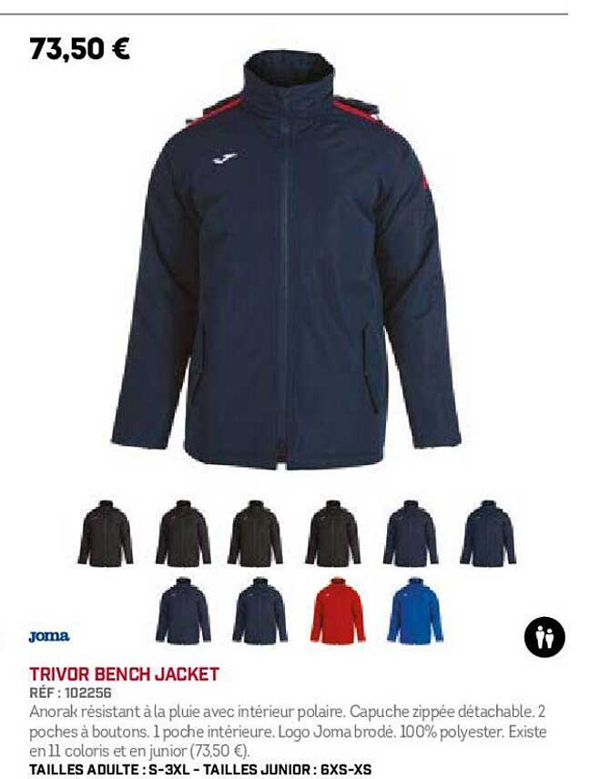 joma trivor bench jacket