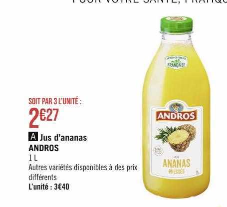jus d'ananas andros
