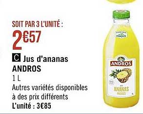 jus d'ananas andros