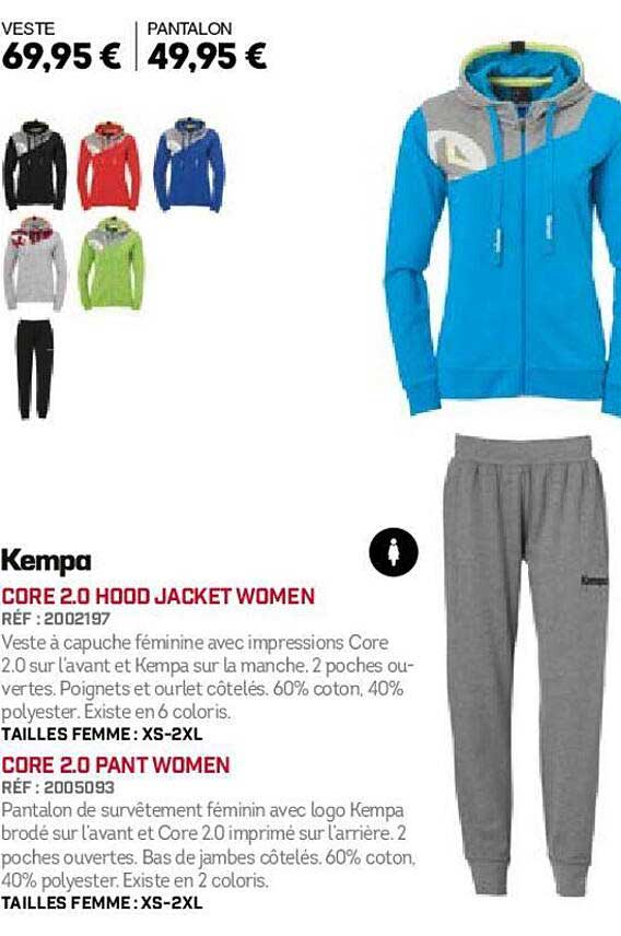kempa core 2.0 hood jacket women, core 2.0 pant women