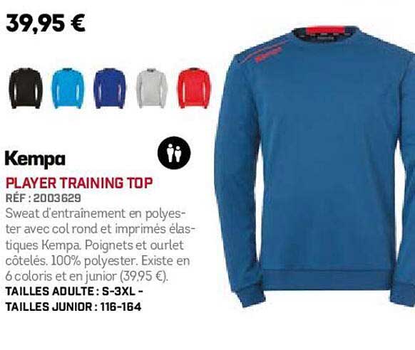 kempa player training top