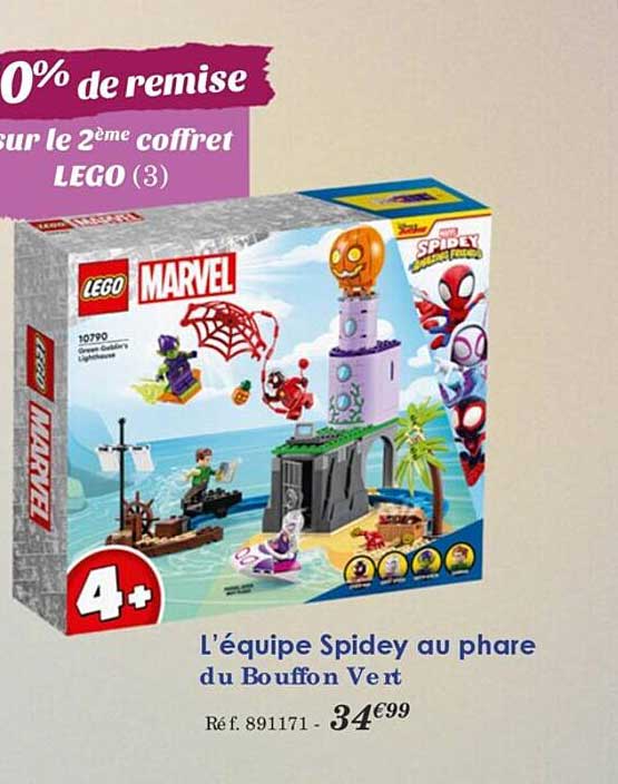 l'équipe spidey au phare du bouffon vert