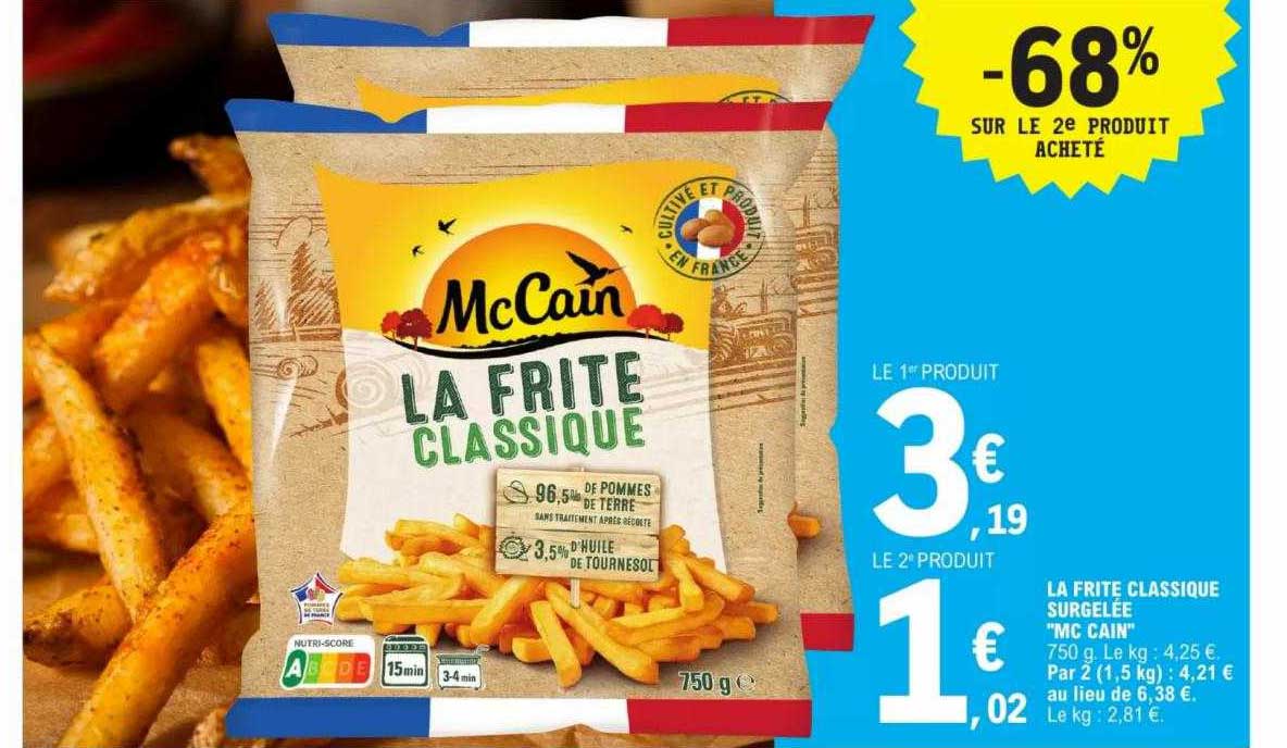 la frite classique surgelée "mc cain"