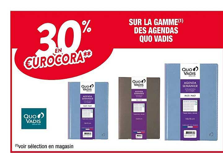 la gamme des agendas quo vadis