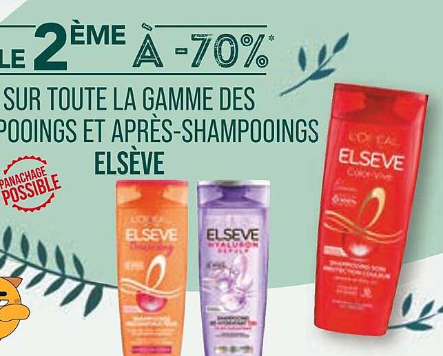 la gamme des shampooings et après-shampooings elsève