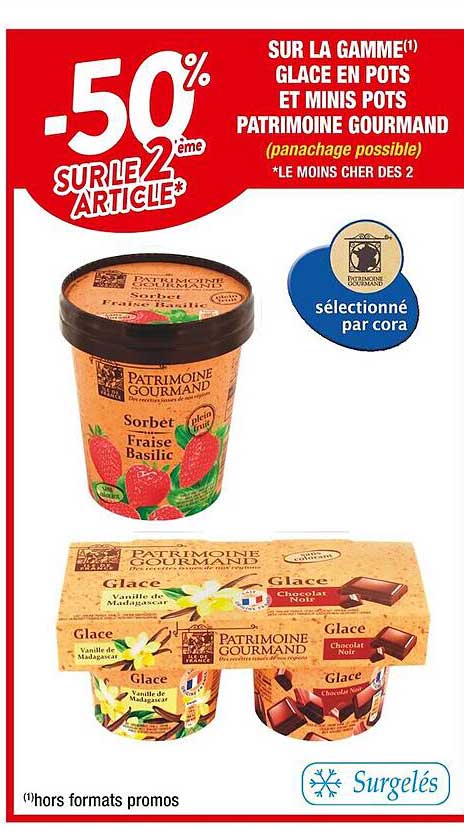 la gamme glace en pots et minis pots patrimoine gourmand