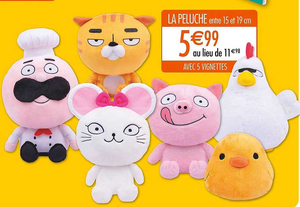 la peluche entre 15 et 19 cm