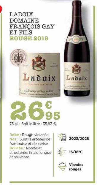 ladoix domaine françois gay et fils rouge 2019