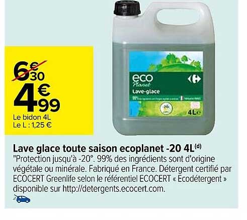 lave glace toute saison écoplanet -20 4l