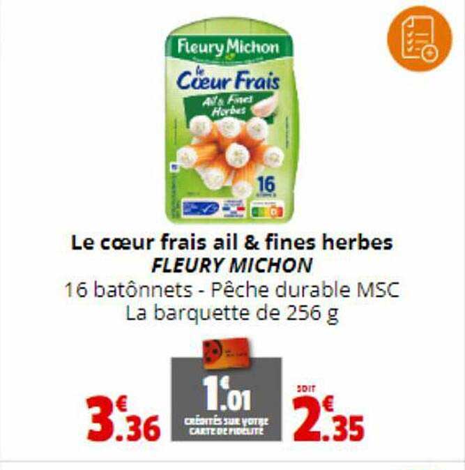 le cœur frais ail & fines herbes fleury michon