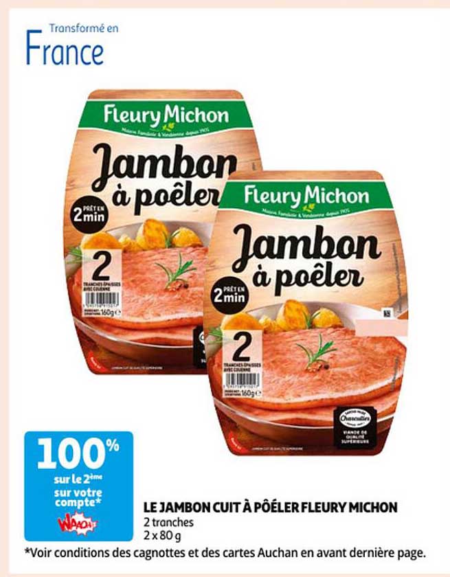 le jambon cuit à poêler fleury michon