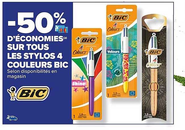 Les Stylos 4 Couleurs Bic