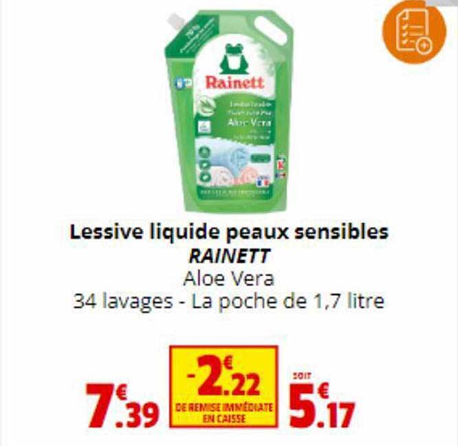 lessive liquide peaux sensibles rainett