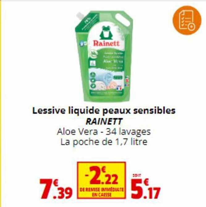 lessive liquide peaux sensibles rainett