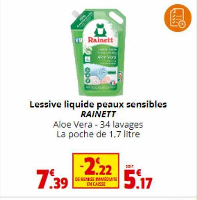 lessive liquide peaux sensibles rainett