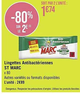 lingettes antibactériennes st marc