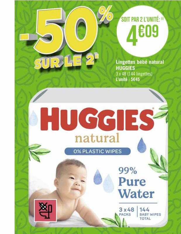 Lingettes Bébé Natural Huggies