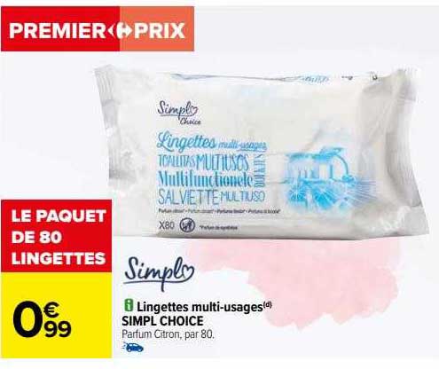 lingettes multi-usages simpl choice