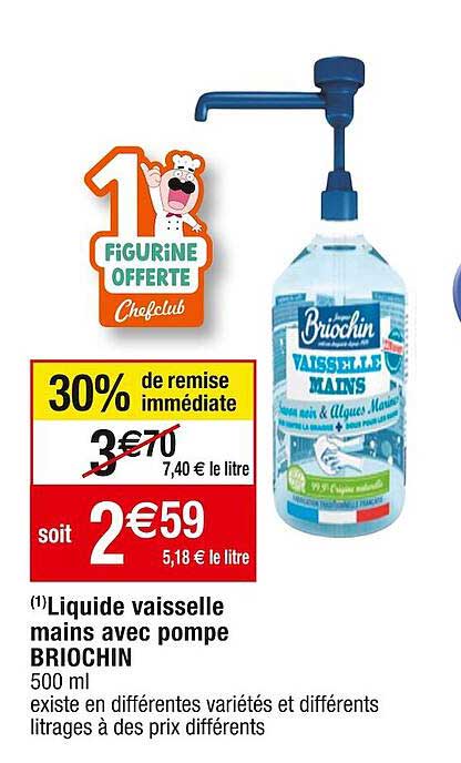 Liquide Vaisselle Mains Avec Pompe Briochin