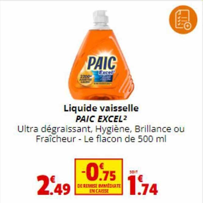 Liquide Vaisselle Paic Excel