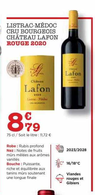 listrac-médoc cru bourgeois château lafon rouge 2020