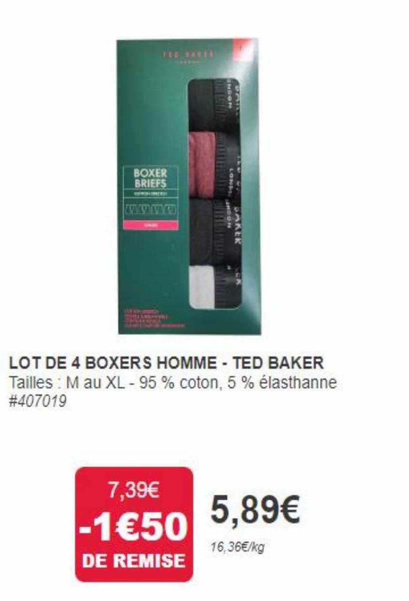 lot de 4 boxers homme - ted baker