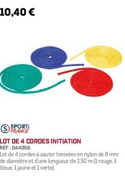lot de 4 cordes initiation sporti france