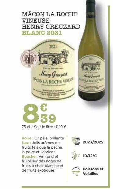 mâcon la roche vineuse henry greuzard blanc 2021